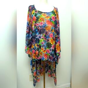 Cha Cha Vente Sheer Cape Puncho  Size M (Can Fit Up To 3X)